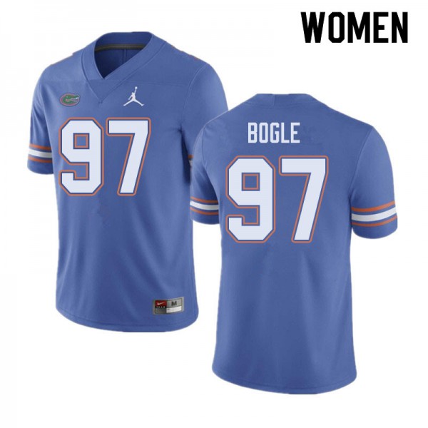 Jordan Brand Women #97 Khris Bogle Florida Gators College Football Jerseys Blue